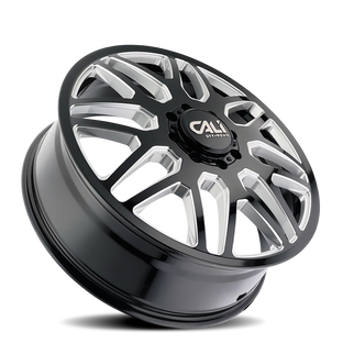 Cali Off-Road 9115D Invader Dually 24x8.25 / 8x200 BP / 115mm Offset / 142mm Hub Gls Blk Mill Wheel