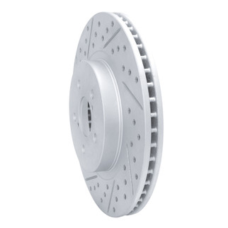 R1 17-23 Subaru Crosstrek Front Left Drilled & Slotted Geo-Carbon Rotor