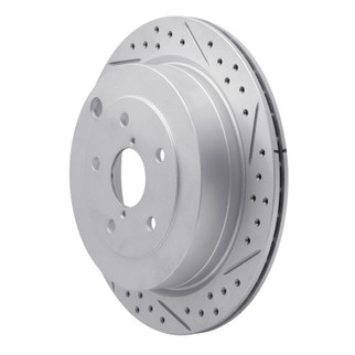 R1 06-14 Subaru Tribeca Rear Right Drilled & Slotted Geo-Carbon Rotor