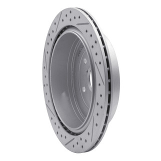 R1 06-14 Subaru Tribeca Rear Right Drilled & Slotted Geo-Carbon Rotor