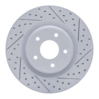 R1 13-25 Infiniti Jx35 Front Right Drilled & Slotted Geo-Carbon Rotor
