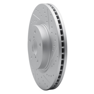 R1 06-21 Subaru Outback Front Right Drilled & Slotted Geo-Carbon Rotor