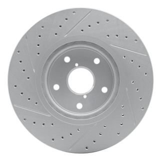 R1 06-21 Subaru Outback Front Right Drilled & Slotted Geo-Carbon Rotor