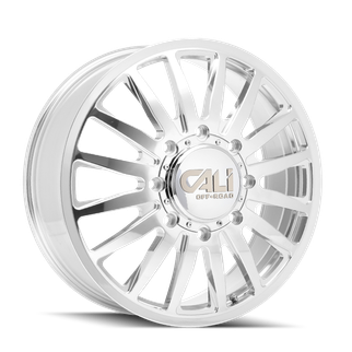 Cali Off-Road 9110D Summit Dually 20x8.25 / 8x210 BP / -192mm Offset / 154.2mm Hub Polished Wheel