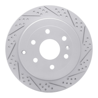 R1 07-17 Buick Enclave Rear Right Drilled & Slotted Geo-Carbon Rotor