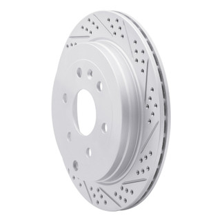 R1 07-17 Buick Enclave Rear Right Drilled & Slotted Geo-Carbon Rotor
