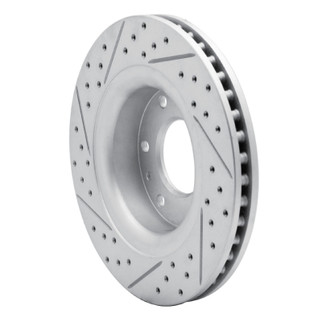 R1 06-09 Buick Rainier Front Right Drilled & Slotted Geo-Carbon Rotor