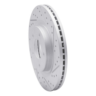 R1 11-19 Nissan Sentra Front Right Drilled & Slotted Geo-Carbon Rotor