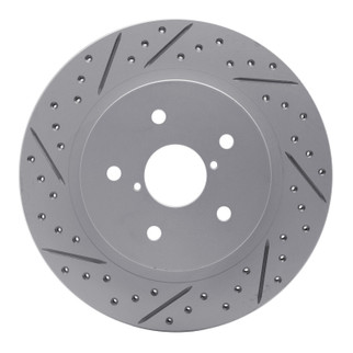 R1 15-25 Subaru WRX Rear Left Drilled & Slotted Geo-Carbon Rotor