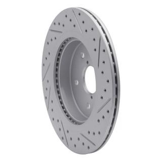 R1 15-25 Subaru WRX Rear Left Drilled & Slotted Geo-Carbon Rotor