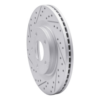R1 11-19 Nissan Sentra Front Left Drilled & Slotted Geo-Carbon Rotor