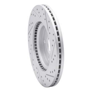 R1 11-19 Nissan Sentra Front Left Drilled & Slotted Geo-Carbon Rotor