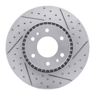 R1 02-09 Buick Rainier Front Right Drilled & Slotted Geo-Carbon Rotor