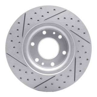 R1 02-09 Buick Rainier Front Right Drilled & Slotted Geo-Carbon Rotor