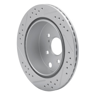 R1 14-18 Subaru Forester Rear Right Drilled & Slotted Geo-Carbon Rotor
