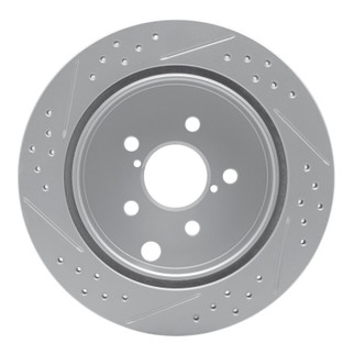 R1 14-18 Subaru Forester Rear Right Drilled & Slotted Geo-Carbon Rotor