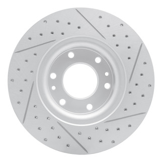 R1 02-09 Buick Rainier Front Left Drilled & Slotted Geo-Carbon Rotor