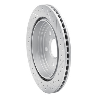 R1 08-19 Cadillac Cts Rear Left Drilled & Slotted Geo-Carbon Rotor
