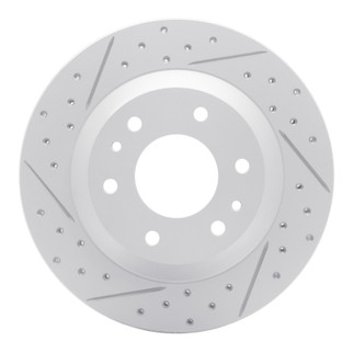 R1 02-05 Buick Rainier Front Left Drilled & Slotted Geo-Carbon Rotor