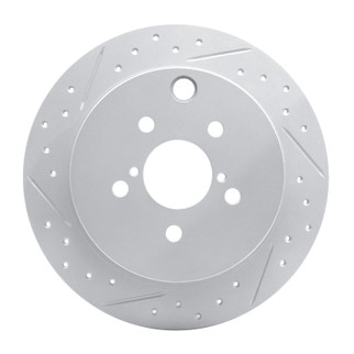 R1 12-23 Subaru Xv Crosstrek Rear Left Drilled & Slotted Geo-Carbon Rotor