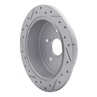 R1 15-21 Subaru WRX Rear Right Drilled & Slotted Geo-Carbon Rotor