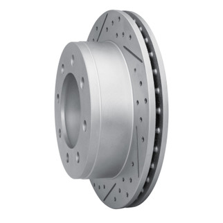 R1 99-20 Chevrolet Silverado 3500 Hd Rear Left Drilled & Slotted Geo-Carbon Rotor