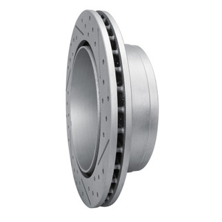 R1 99-20 Chevrolet Silverado 3500 Hd Rear Left Drilled & Slotted Geo-Carbon Rotor