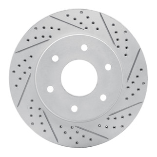 R1 04-05 Infiniti Qx56 Front Right Drilled & Slotted Geo-Carbon Rotor