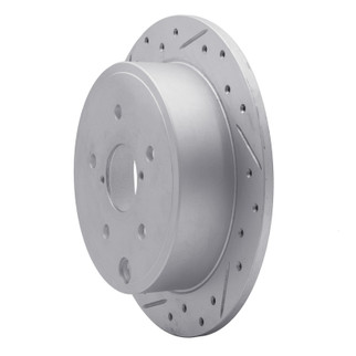 R1 15-21 Subaru WRX Rear Left Drilled & Slotted Geo-Carbon Rotor