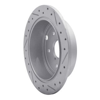 R1 15-21 Subaru WRX Rear Left Drilled & Slotted Geo-Carbon Rotor