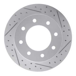 R1 99-25 Chevrolet Silverado 1500 Hd Classic Rear Right Drilled & Slotted Geo-Carbon Rotor