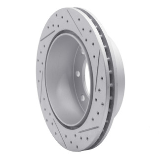 R1 99-25 Chevrolet Silverado 1500 Hd Classic Rear Right Drilled & Slotted Geo-Carbon Rotor
