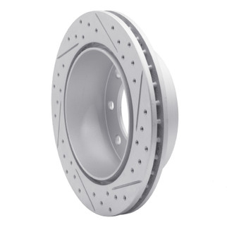 R1 99-25 Chevrolet Suburban 2500 Rear Left Drilled & Slotted Geo-Carbon Rotor