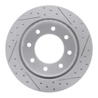 R1 99-25 Chevrolet Suburban 2500 Rear Left Drilled & Slotted Geo-Carbon Rotor