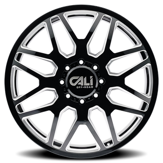 Cali Off-Road 9115D Invader Dually 22x8.25 / 8x165.1 BP / -192mm OS / 121.3mm Hub Gls Blk Mill Wheel