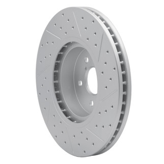 R1 05-18 Subaru Forester Front Left Drilled & Slotted Geo-Carbon Rotor