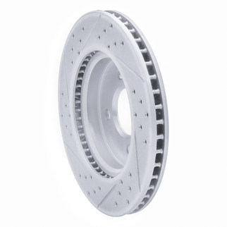 R1 11-25 Nissan Versa Front Right Drilled & Slotted Geo-Carbon Rotor