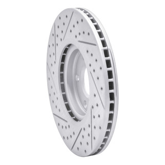 R1 07-17 Nissan Sentra Front Right Drilled & Slotted Geo-Carbon Rotor