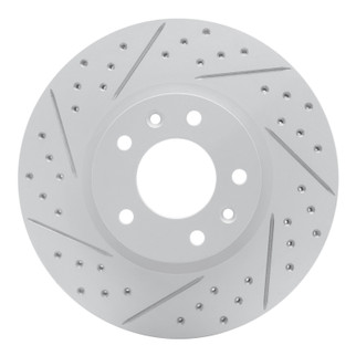 R1 06-13 Ford Fusion Front Left Drilled & Slotted Geo-Carbon Rotor