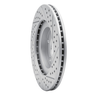 R1 02-06 Infiniti I35 Front Left Drilled & Slotted Geo-Carbon Rotor