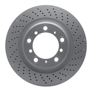 DFC 16-23 Porsche 718 Cayman Right Rear Drilled Hi-Carbon Alloy Geomet Coated Rotor