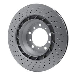 DFC 16-23 Porsche 718 Cayman Right Rear Drilled Hi-Carbon Alloy Geomet Coated Rotor