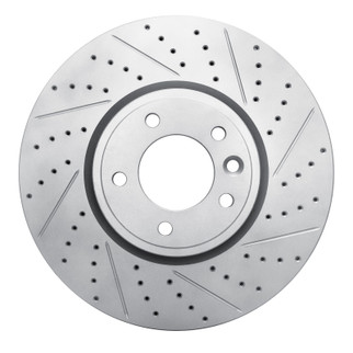 R1 18-20 Land Rover Range Rover Front Right Drilled & Slotted Geo-Carbon Rotor