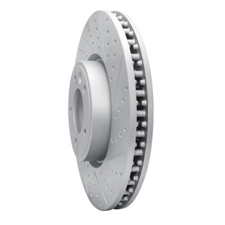 R1 18-20 Land Rover Range Rover Front Right Drilled & Slotted Geo-Carbon Rotor