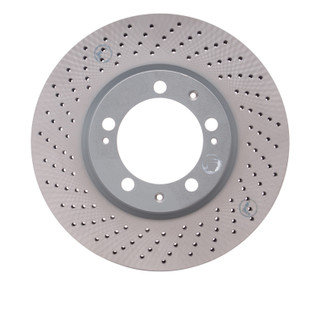 DFC 93-94 Porsche 911 Left Front Drilled Hi-Carbon Alloy Geomet Coated Rotor