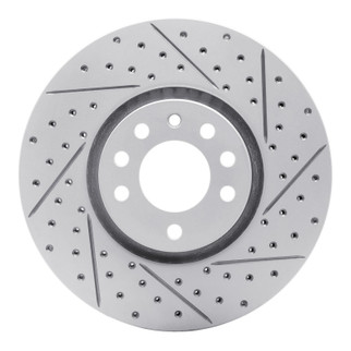 R1 03-11 Cadillac Bls (Mexico) Front Right Drilled & Slotted Geo-Carbon Rotor