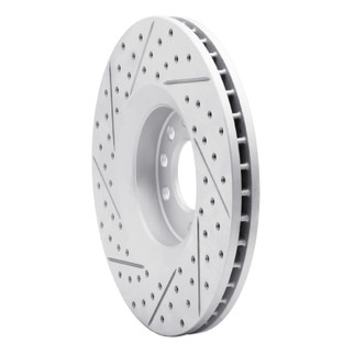 R1 03-11 Cadillac Bls (Mexico) Front Right Drilled & Slotted Geo-Carbon Rotor