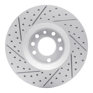 R1 03-11 Cadillac Bls (Mexico) Front Right Drilled & Slotted Geo-Carbon Rotor
