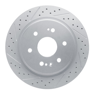 R1 19-26 Cadillac Escalade Rear Left Drilled & Slotted Geo-Carbon Rotor