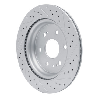R1 19-26 Cadillac Escalade Rear Left Drilled & Slotted Geo-Carbon Rotor